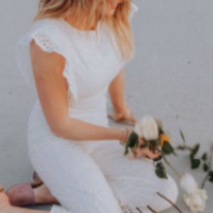 White Eyelet Jumpsuit from Ivy City Co